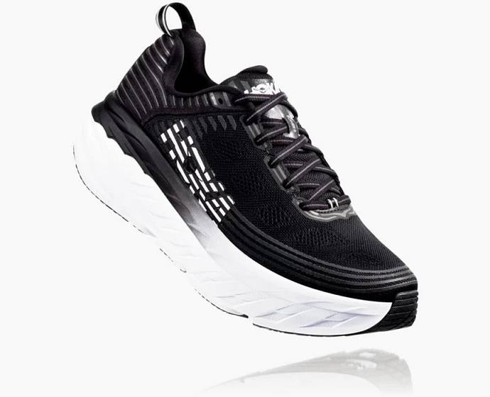 Hoka Bondi 6 Cestne Bezecke Topanky Panske Čierne Biele | Slovensko-6845792