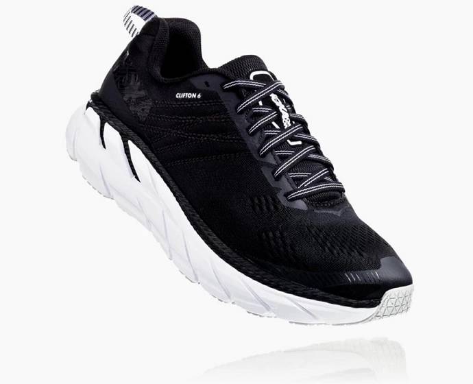 Hoka Clifton 6 Cestne Bezecke Topanky Damske Čierne Biele | Slovensko-6739250