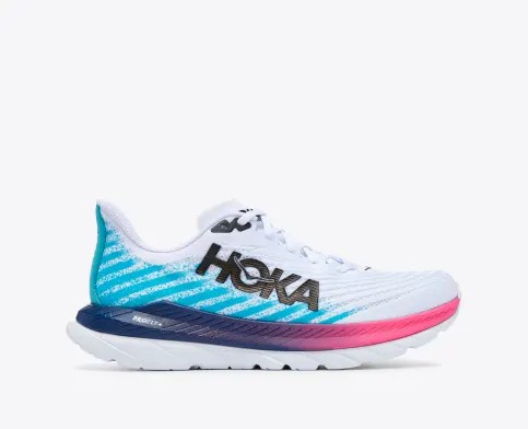 Hoka Mach 5 Bezecke Topanky Panske Biele Modre | Slovensko-8491703