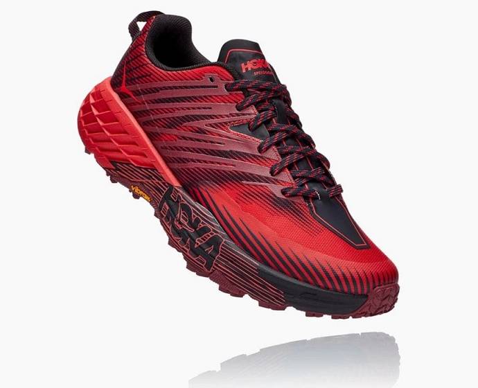 Hoka Speedgoat 4 Siroke Topanky Trailove Bezecke Tenisky Panske Červené | Slovensko-0329548