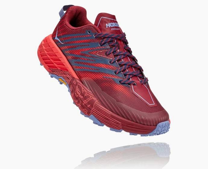 Hoka Speedgoat 4 Siroke Topanky Trailove Bezecke Tenisky Damske Červené | Slovensko-2698573