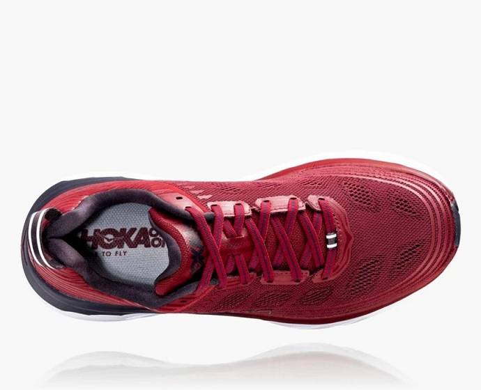 Hoka Bondi 6 Siroke Topanky Cestne Bezecke Topanky Panske Červené | Slovensko-0159367