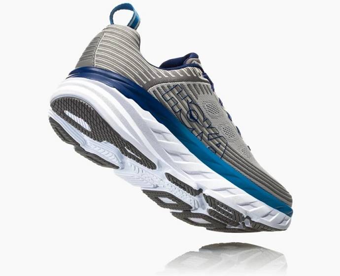 Hoka Bondi 6 Siroke Topanky Cestne Bezecke Topanky Panske Strieborne | Slovensko-0169385