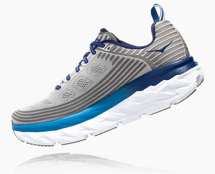 Hoka Bondi 6 Siroke Topanky Cestne Bezecke Topanky Panske Strieborne | Slovensko-0169385