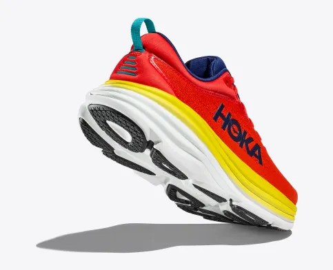 Hoka Bondi 8 Bezecke Topanky Panske Červené Žlté | Slovensko-3590874