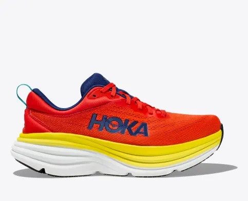 Hoka Bondi 8 Bezecke Topanky Panske Červené Žlté | Slovensko-3590874