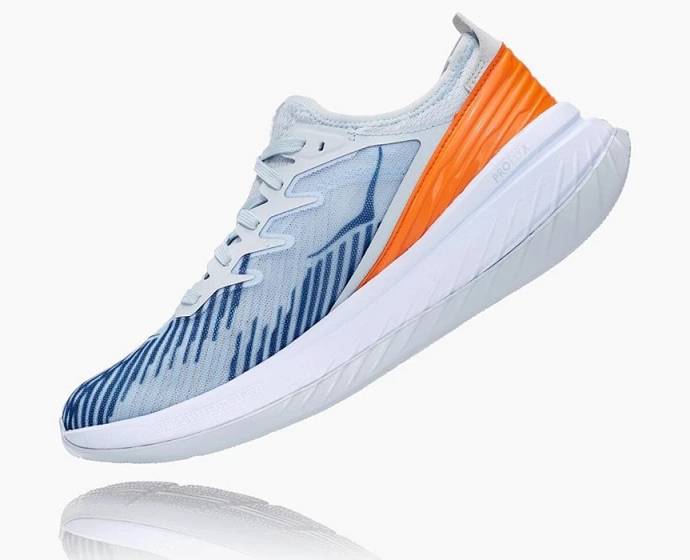 Hoka Carbon X Cestne Bezecke Topanky Panske Biele Modre | Slovensko-4281367