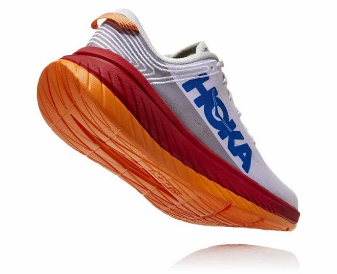 Hoka Carbon X Cestne Bezecke Topanky Panske Biele Červené | Slovensko-9581437