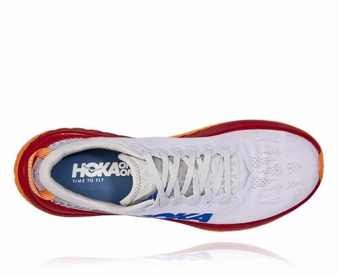 Hoka Carbon X Cestne Bezecke Topanky Panske Biele Červené | Slovensko-9581437