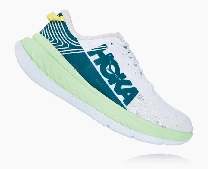 Hoka Carbon X Cestne Bezecke Topanky Panske Biele Zelene | Slovensko-9647503