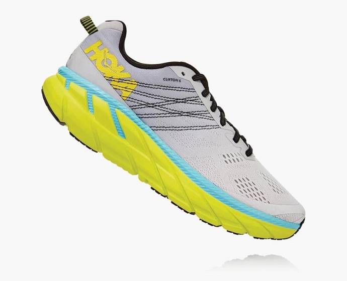 Hoka Clifton 6 Bezecke Topanky Panske Biele Zelene | Slovensko-3062195