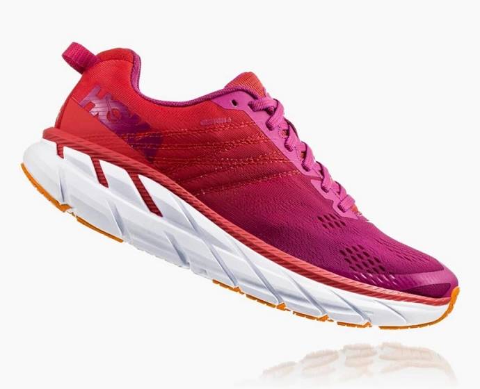 Hoka Clifton 6 Cestne Bezecke Topanky Damske Červené | Slovensko-5187930