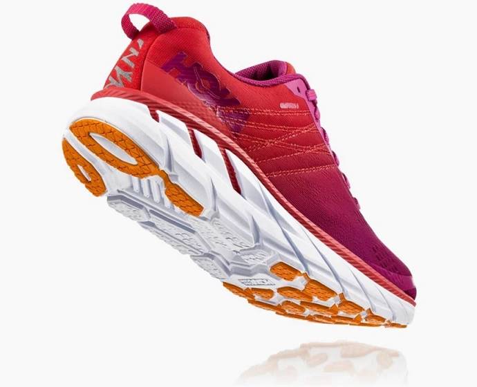 Hoka Clifton 6 Cestne Bezecke Topanky Damske Červené | Slovensko-5187930