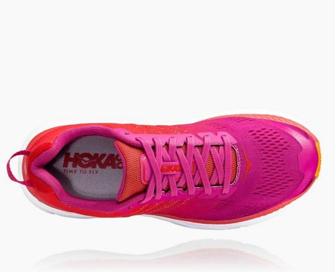 Hoka Clifton 6 Cestne Bezecke Topanky Damske Červené | Slovensko-5187930