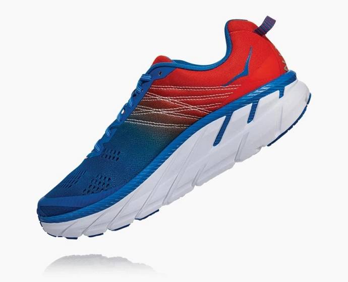 Hoka Clifton 6 Siroke Topanky Cestne Bezecke Topanky Panske Modre Červené | Slovensko-3069218