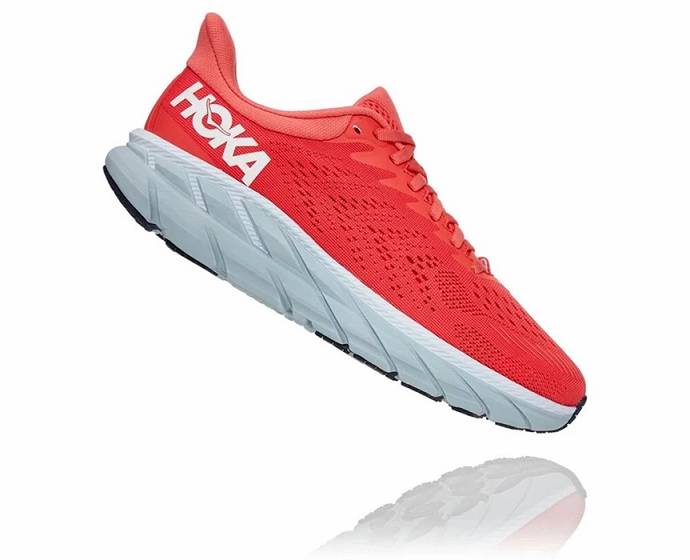 Hoka Clifton 7 Bezecke Topanky Panske Koralove Biele | Slovensko-7512698