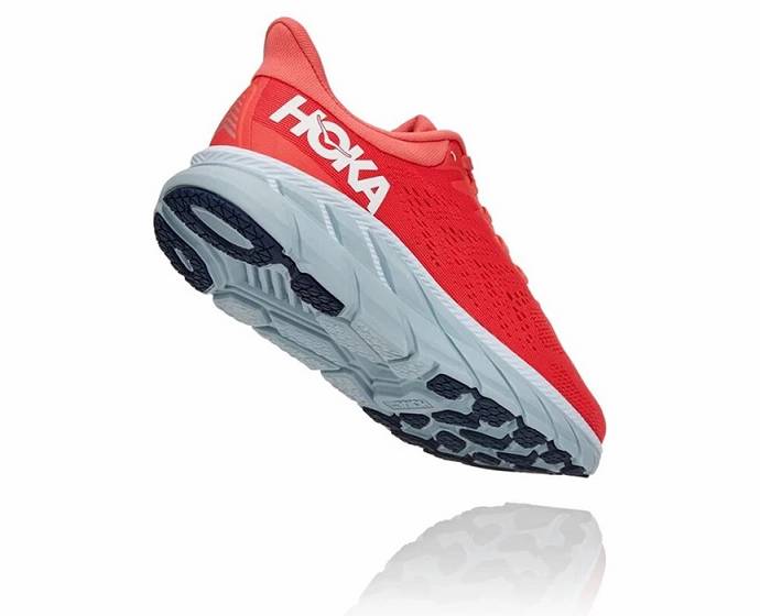 Hoka Clifton 7 Bezecke Topanky Panske Koralove Biele | Slovensko-7512698