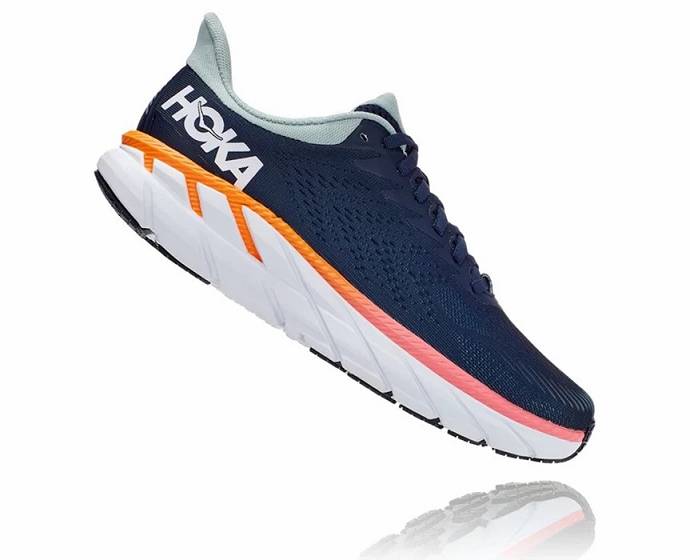 Hoka Clifton 7 Bezecke Topanky Panske Čierne Modre | Slovensko-8647039