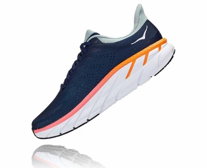 Hoka Clifton 7 Bezecke Topanky Panske Čierne Modre | Slovensko-8647039