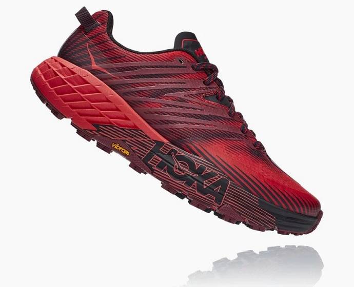 Hoka Speedgoat 4 Siroke Topanky Trailove Bezecke Tenisky Panske Červené | Slovensko-0329548